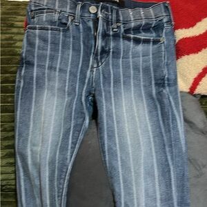 Express Blue Striped Women Jeans